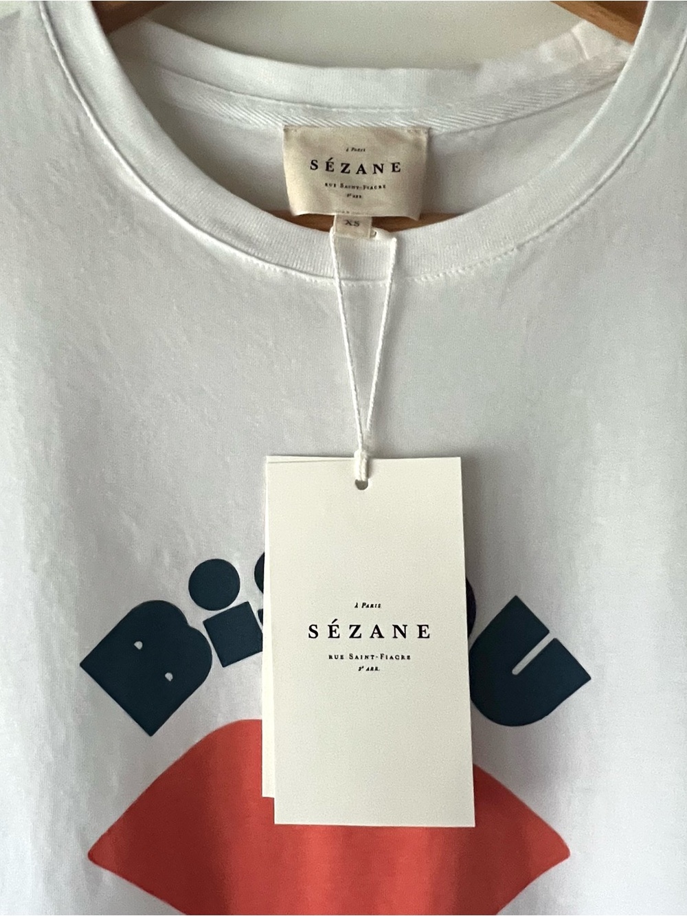 NWT Sezane Bisou Sucré Tee Size XS - Picture 4 of 8